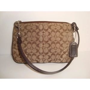 Coach Signature Jacquard Wristlet